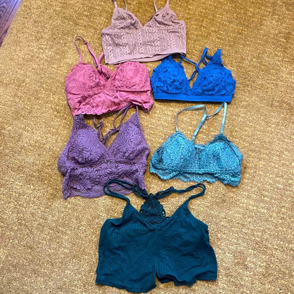 SIX aerie lacy bralettes!